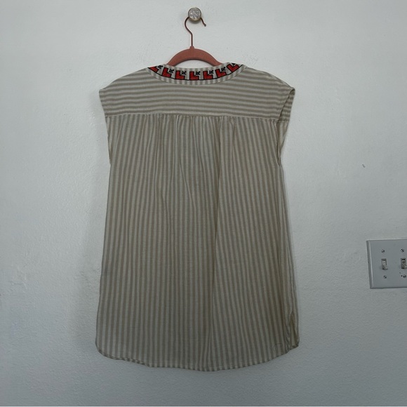 Madewell Striped Embroidered Tunic Top Size S - Picture 7 of 7
